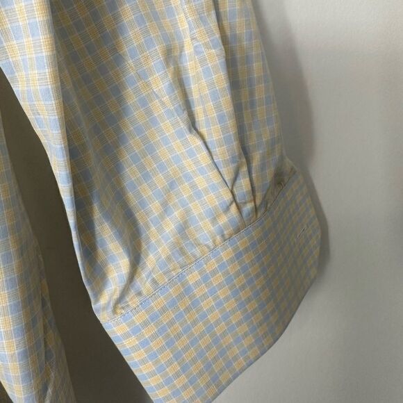 ETON Checkered Blue & Yellow Men’s Dress Shirt 42/16.5 - Picture 3 of 6